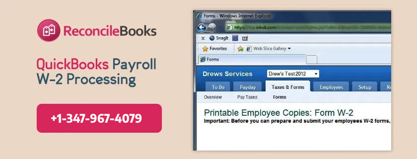 QuickBooks Payroll W-2 Processing