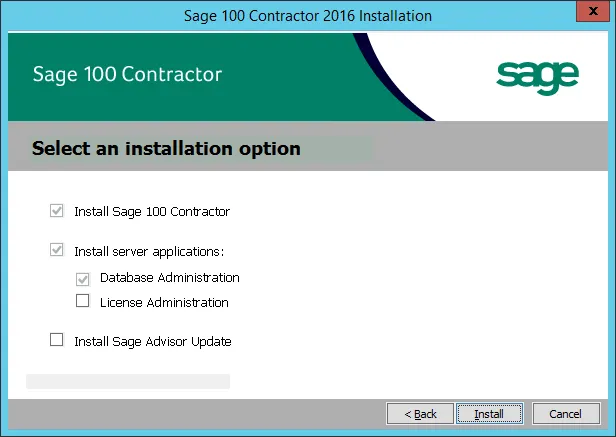 Sage 100 Contractor Install