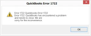 QuickBooks Error 1722