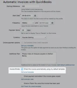 Automatic Invoices with QuickBooks